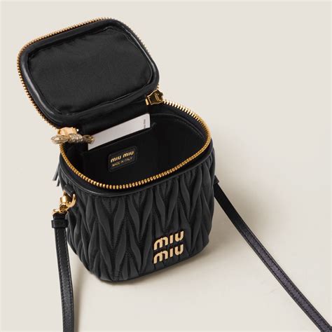 miu miu matelassé nappa leather micro bag
